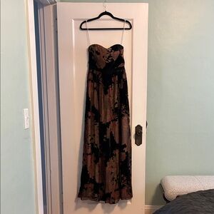 ERIN by Erin Fetherston Strapless Black and Brown Dress